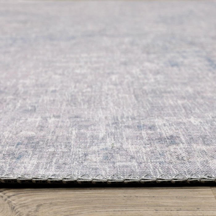 9' x 12' Abstract Power Loom Stain Resistant Area Rug - Gray And Blue