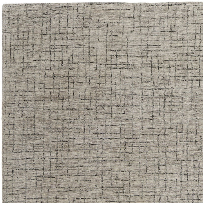 12' X 15' Wool Hand Tufted Distressed Area Rug - Ivory And Gray