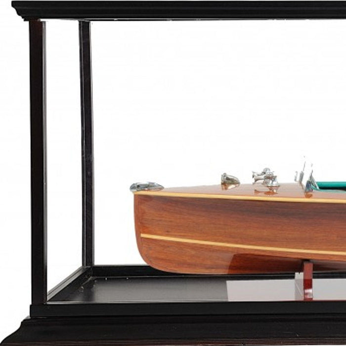 c1928 Chris Craft Triple Cockpit Hand Painted Boat With Case - Brown