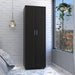 Giga wardrobe armoire organizer with two shelves, hanging rod, double doors, compact storage cabinet for clothing and accessories.