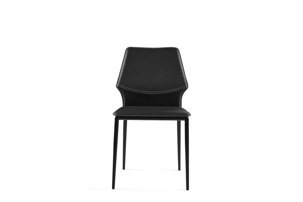 Upholstered Faux Leather Dining Side Chair (Set of 4) - Black