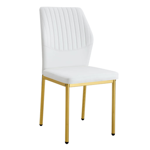 Giga luxury simple chair with sleek metal legs, modern design, and plush upholstery, perfect for stylish dining or office spaces.