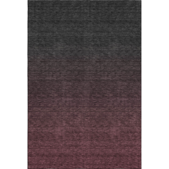 10' X 14' Ombre Washable Area Rug With UV Protection (667324) - Merlot / Charcoal