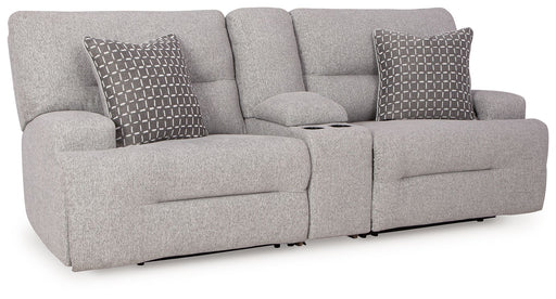 Signature Design by Ashley Acklen Place 3-piece reclining sectional with plush fabric and multiple seating areas, perfect for living room comfort.