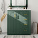 Giga bathroom vanity with sink, storage cabinet, three drawers, and soft-closing doors in a freestanding design.