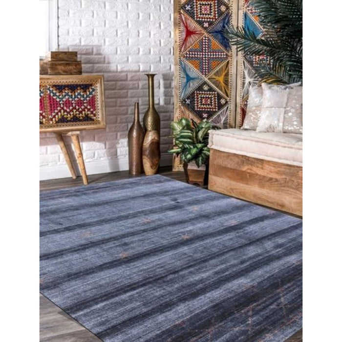 8' x 11' Ombre Hand Loomed Area Rug - Navy And Rust