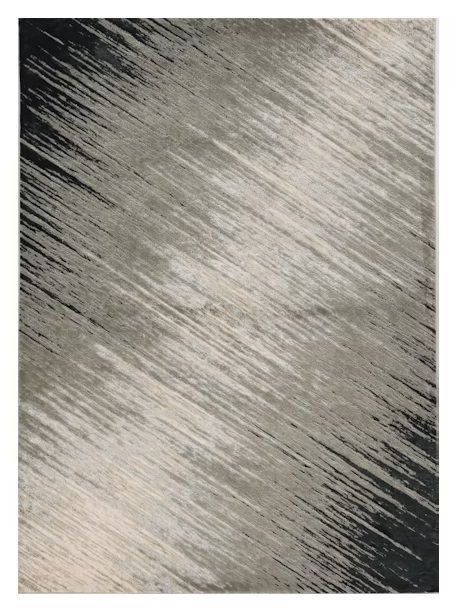 7' x 10' Machine Woven Abstract Brushstroke Indoor Area Rug - Silver Gray
