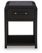 Rectangular cocktail table from Signature Design by Ashley, featuring a sleek wooden surface and modern design.