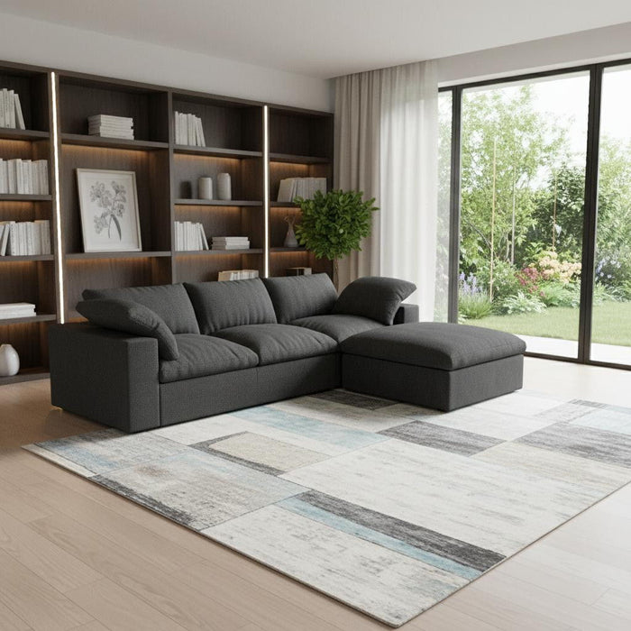 Blend Modular L Shaped Three Piece Corner Sectional - Light Gray
