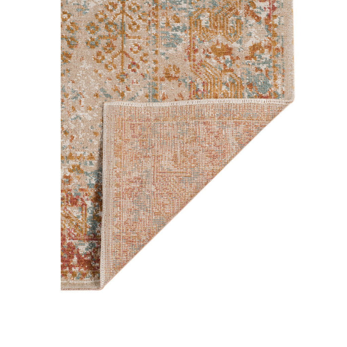 9' x 12' Southwestern Power Loom Area Rug - Beige And Orange