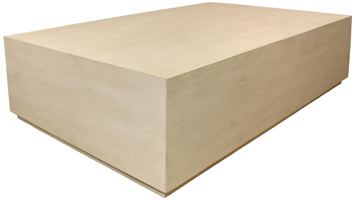72" Solid Wood Distressed Coffee Table - Natural