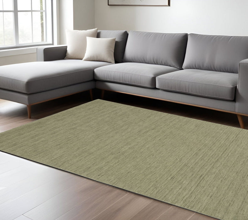 6' X 9' Wool Hand Tufted Area Rug - Sage And Green