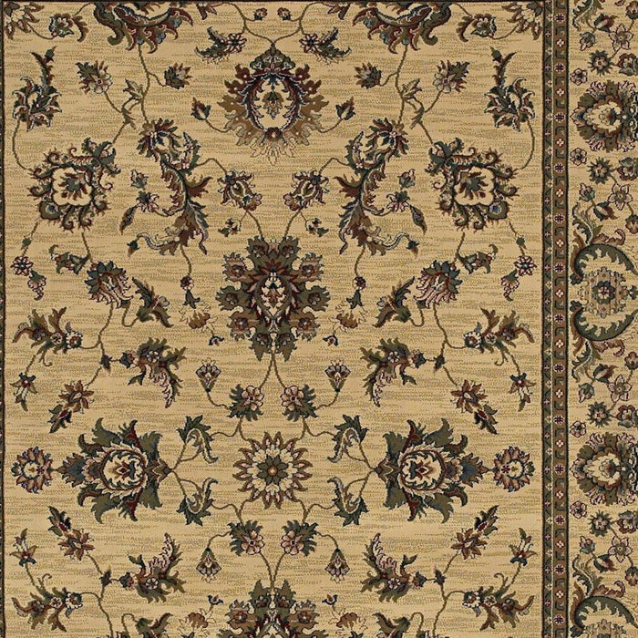8' X 11' Oriental Area Rug (574389) - Ivory / Green