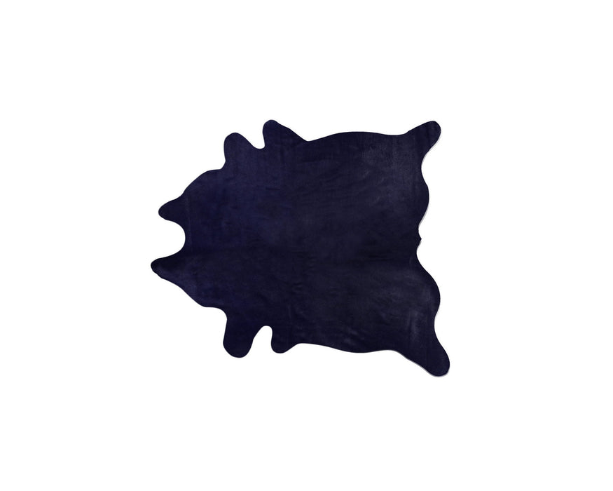 5' x 7' Hand Knotted Area Rug - Midnight Cowhide