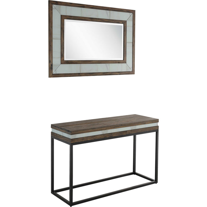 Frame Console Table (Set of 2) - Brown And Black