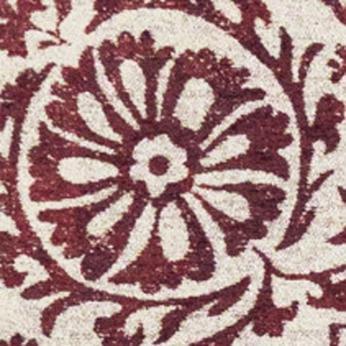 7' X 9' Tribal Washable Area Rug With UV Protection (610072) - Beige / Maroon