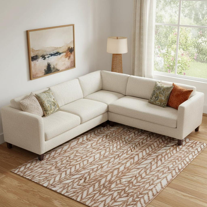 9' X 13' Chevron Area Rug (722088) - Brown / Tan