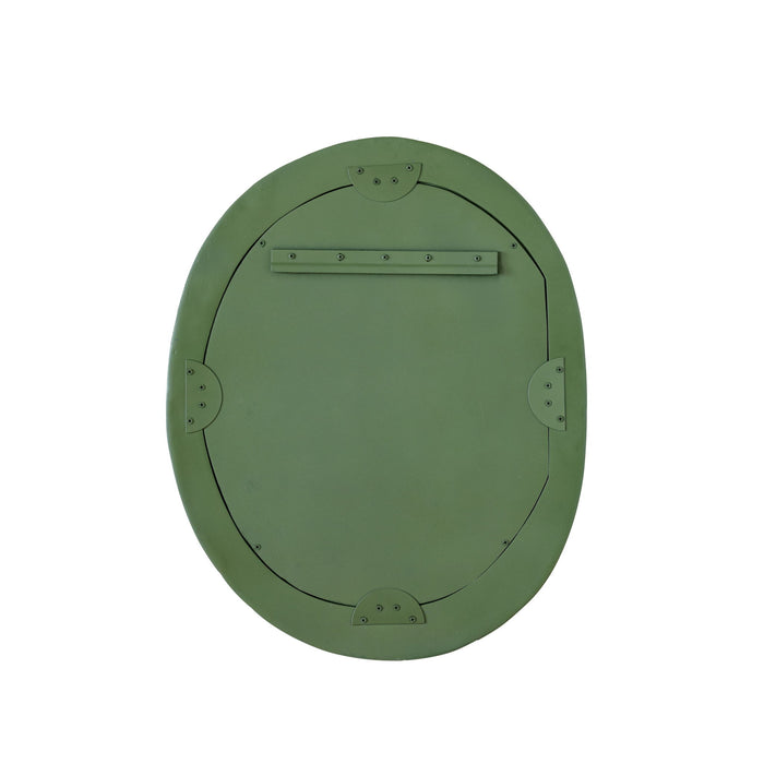 Orpheus - 22" x 28" Ribbed Fiberglass Thick Wall Mirror - Forest Green