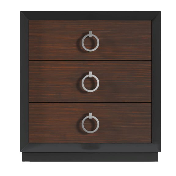 Emporio - Nightstand - Black / Dark Brown