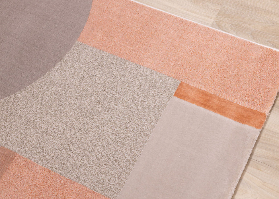 8' X 11' Geometric Area Rug (661281) - Pink / Gray