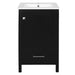 Giga bathroom vanity with ceramic sink, soft-close drawers, door organizer, divider drawer, and adjustable foot pads.