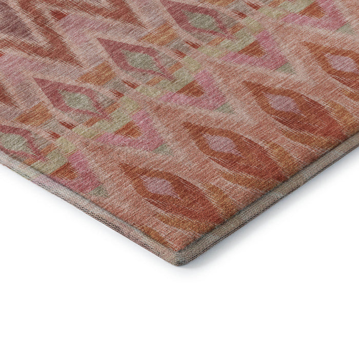 3' X 5' Southwestern Washable Area Rug With UV Protection (651906) - Pink / Orange / Mint Green