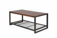 Giga console coffee table with reclaimed wood finish, ideal for living room decor, showcasing natural wood grain and sturdy design.