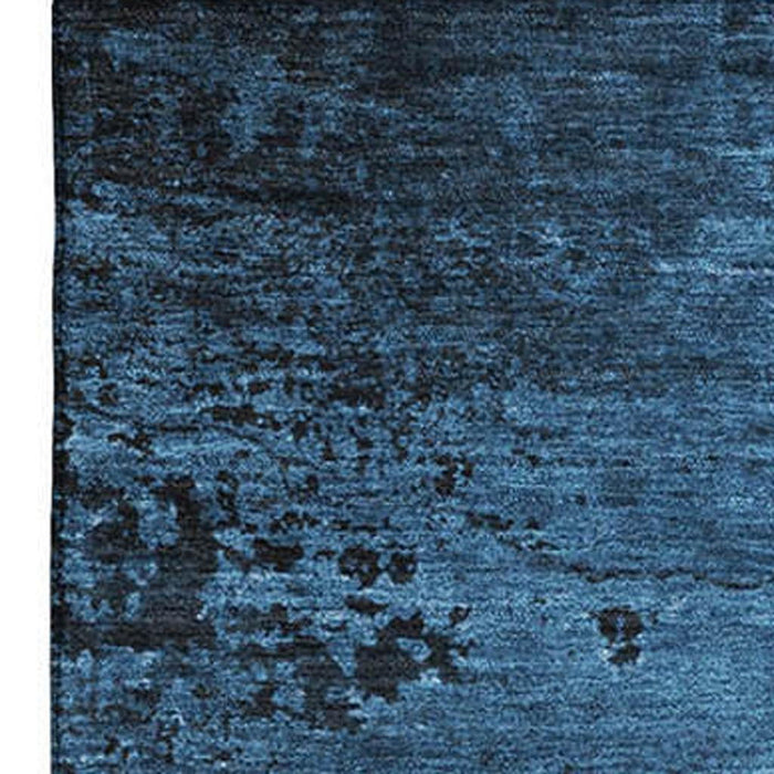 10' X 14' Abstract Washable Area Rug With UV Protection (648820) - Navy Blue / Gray