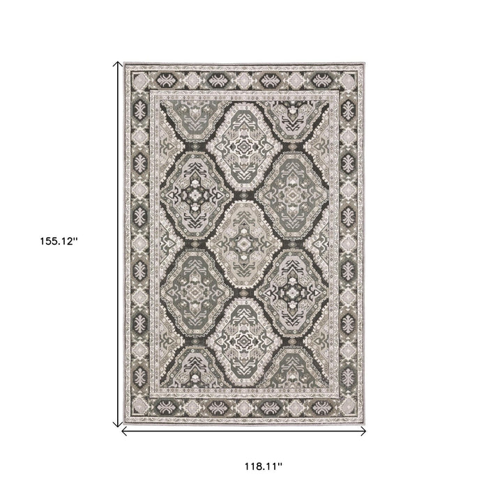 10' X 13' Traditional Medallion Area Rug - Blue