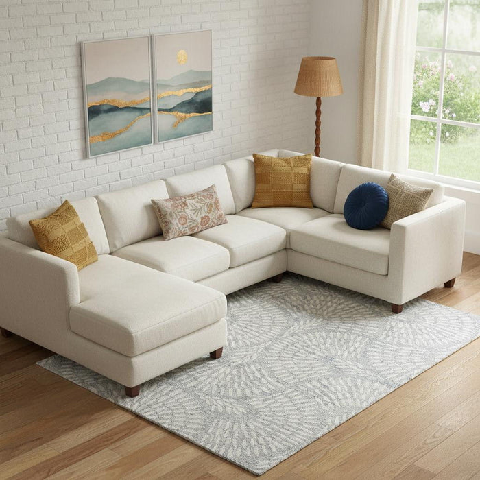 12' X 15' Wool Floral Hand Tufted Area Rug (722346) - Blue / Ivory