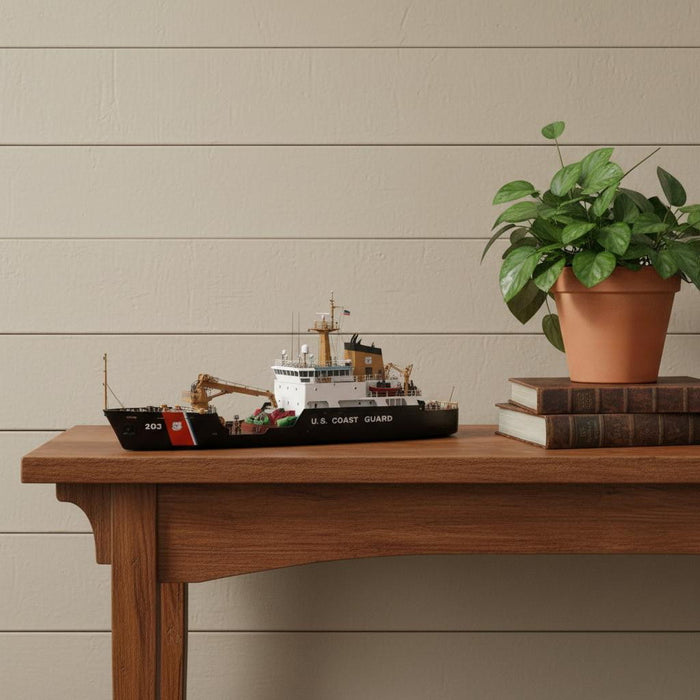 Hand Painted Model Boat (624549) - Black / White