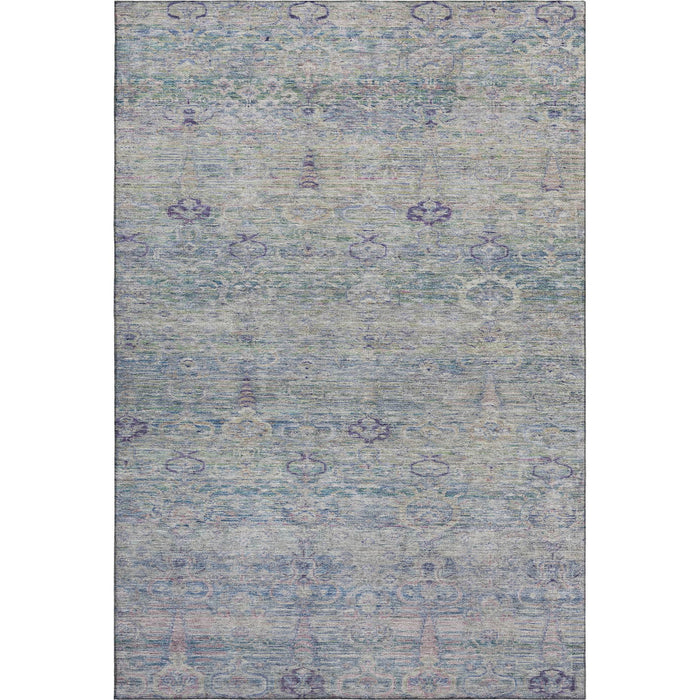10' X 14' Abstract Washable Area Rug With UV Protection (717518) - Plum / Lavender