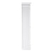 White wood and glass double door accent cabinet by HomeRoots, featuring sleek design and storage space.
