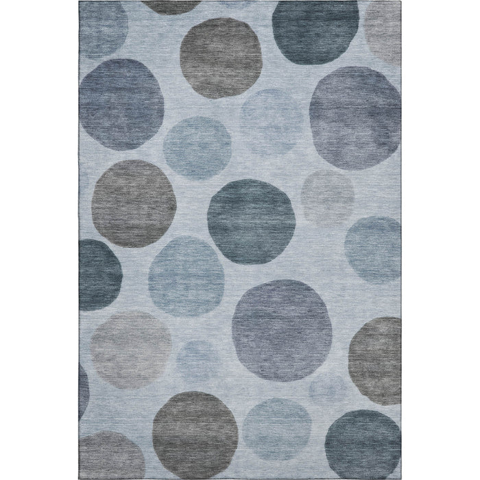 10' X 14' Geometric Washable Area Rug With UV Protection (716815) - Blue / Gray