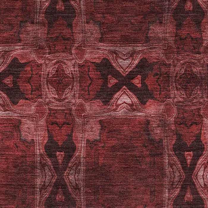 10' X 14' Floral Medallion Washable Area Rug With UV Protection (649468) - Burgundy / Red / Gray