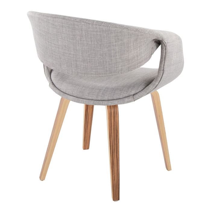 Curvo - Upholstered Chair (Set of 2) - Zebra Wood Legs