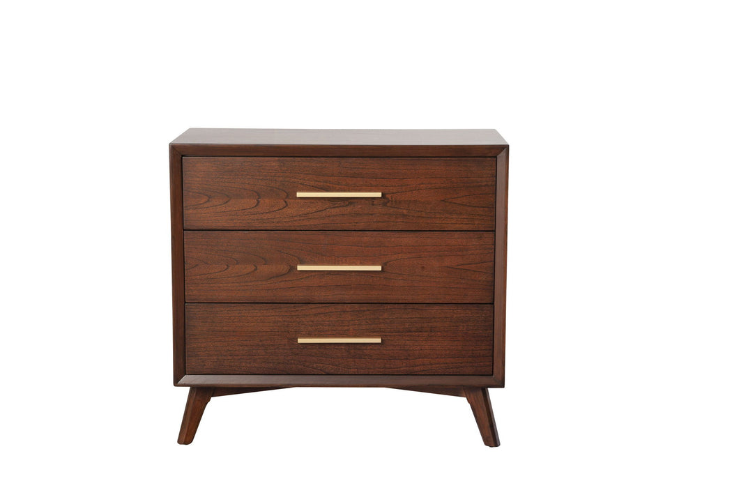 36" Solid Wood Three Drawer Dresser - Brown