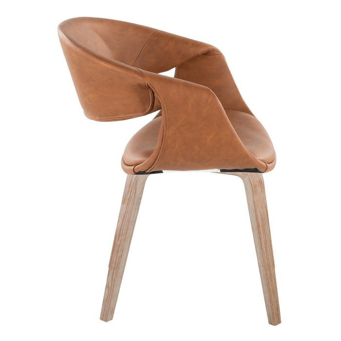 Curvo - Upholstered Chair (Set of 2) - Whitewashed Wood Legs