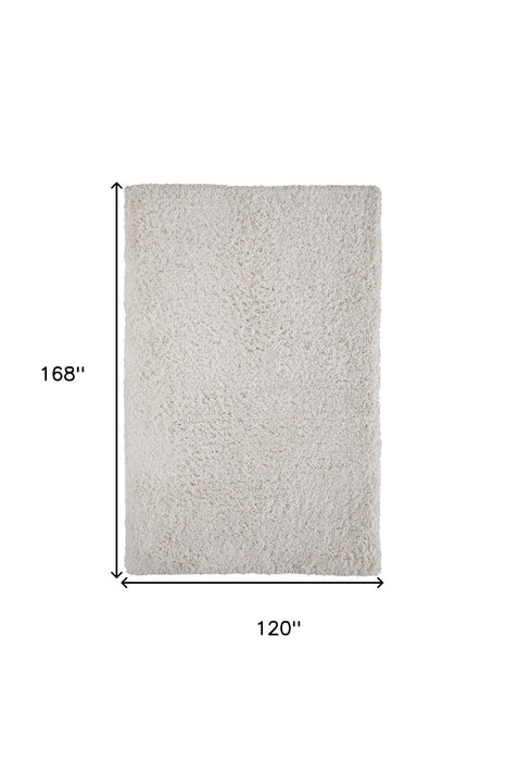 10' x 14' Shag Hand Tufted Area Rug - Ivory