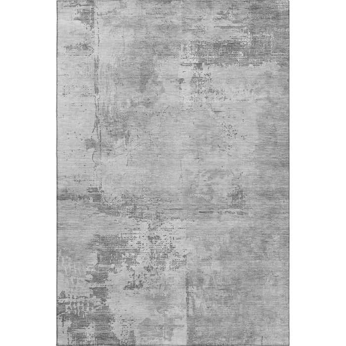 10' X 14' Abstract Washable Area Rug With UV Protection (683195) - Gray / Silver