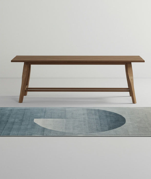4' X 6' Geometric Hand Tufted Area Rug - Blue And White
