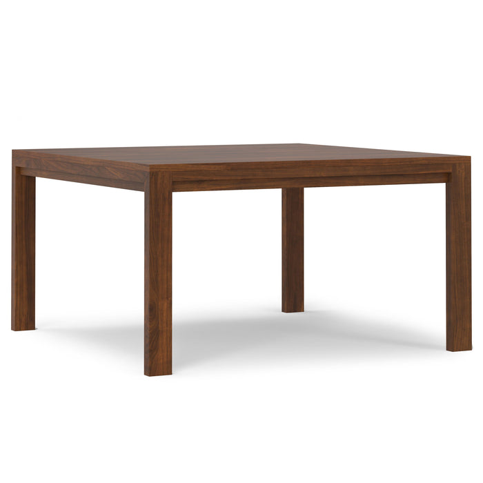 54" Wood Frame Base Square Dining Table - Walnut