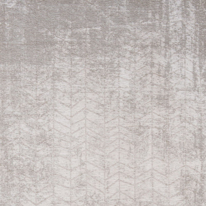 5' x 7' Chevron Non Skid Area Rug - Gray And White
