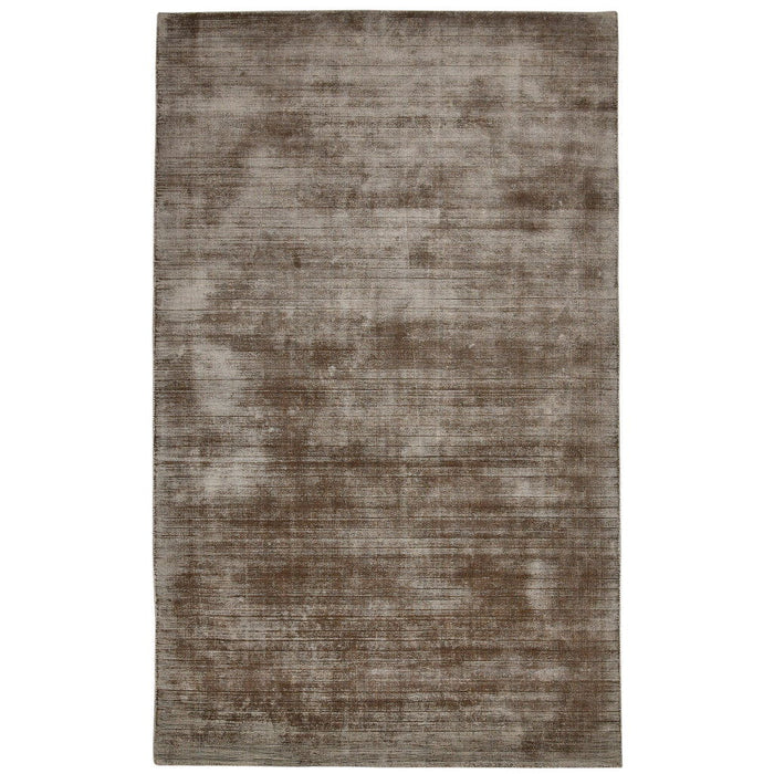 9' X 12' Abstract Hand Woven Area Rug - Brown And Gray