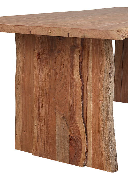 71" Rectangular Solid Wood Dining Table - Brown
