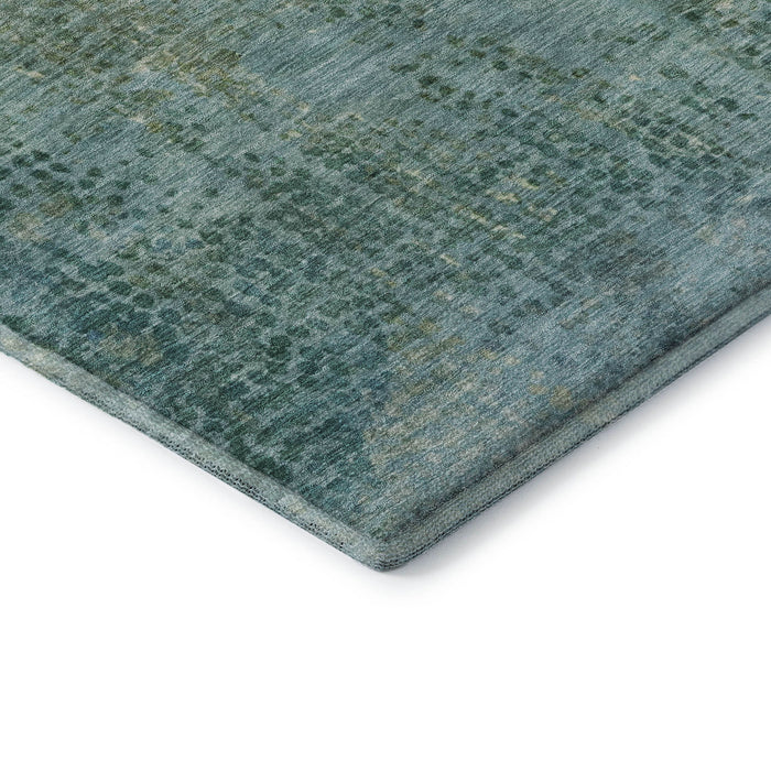 10' X 14' Abstract Washable Area Rug With UV Protection (717368) - Teal / Blue