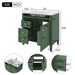 Giga bathroom vanity with top sink, storage cabinet, and two drawers including a tip-out drawer for organized bathroom storage.