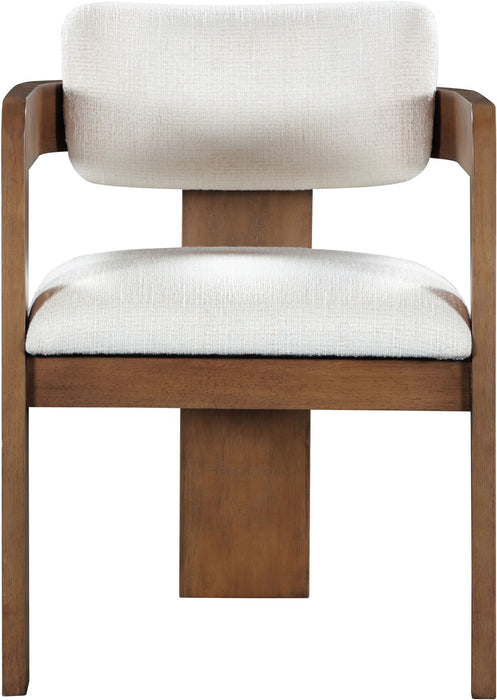 Sacha - Linen Dining Chair With Brown Base (Set of 2)