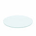 Giga 20-inch round tempered glass table top with clear, flat polished edge, 1/4 inch thick, transparent for modern furniture.
