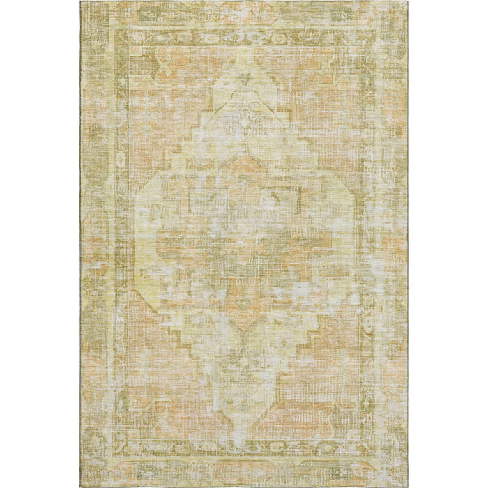 10' X 14' Oriental Washable Area Rug With UV Protection (699394) - Gold / Ivory